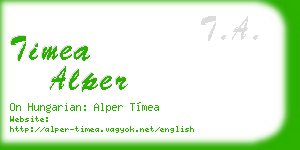 timea alper business card